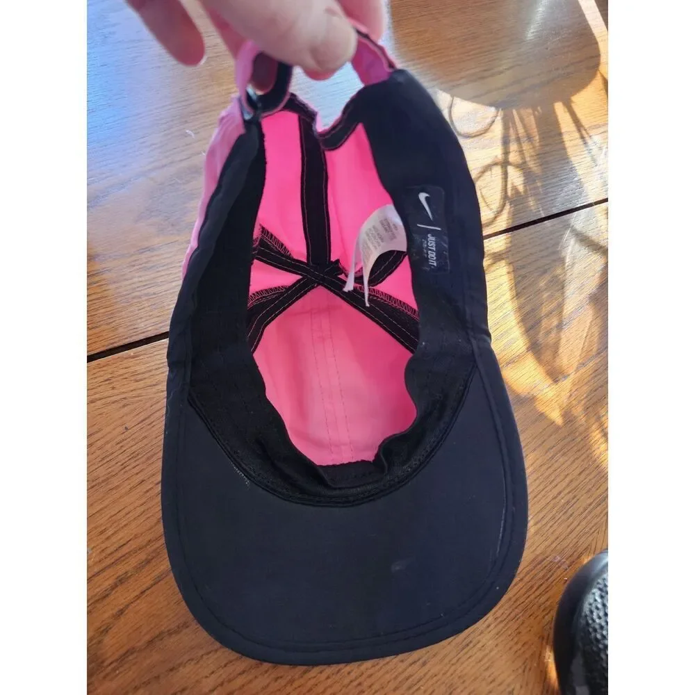 Nike Dri Fit Girls Swoosh‎ Hat Cap Pink Adjustable Lightweight Active Size 4/6x